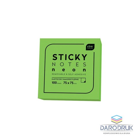 Interdruk Notes samoprzylepny (karteczki) mix 100k [mm:] 75x75 Interdruk (IKARSAM100N)