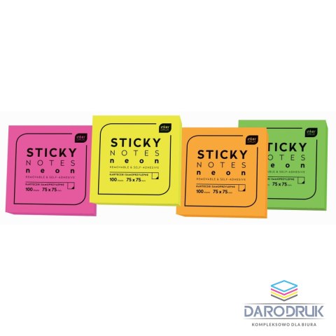 Interdruk Notes samoprzylepny (karteczki) mix 100k [mm:] 75x75 Interdruk (IKARSAM100N)
