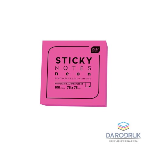 Interdruk Notes samoprzylepny (karteczki) mix 100k [mm:] 75x75 Interdruk (IKARSAM100N)