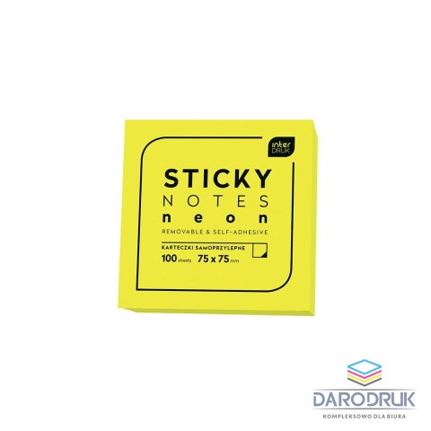 Interdruk Notes samoprzylepny (karteczki) mix 100k [mm:] 75x75 Interdruk (IKARSAM100N)