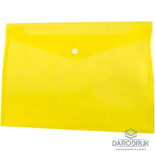 Tetis Teczka plastikowa na guzik koperta pp A4 żółty 140 mic. [mm:] 235x330 Tetis (BT611-Y)