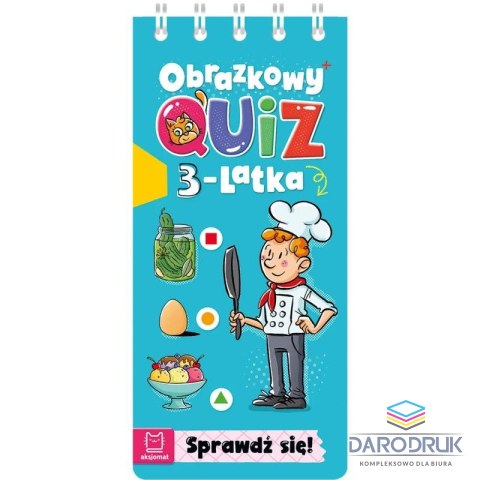 Aksjomat Książka dla dzieci Obrazkowy quiz 3-latka. Sprawdź się! Aksjomat