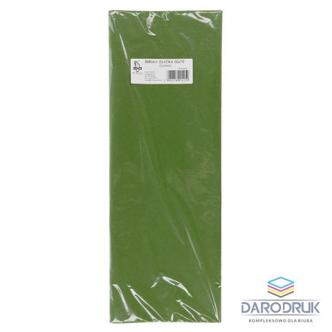 Bibuła gładka oliwkowa gładka oliwkowa 700mm x 500mm (25)