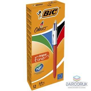 Bic Długopis olejowy 4 Colour Original Fine wkład mix 0,36mm Bic (982867)