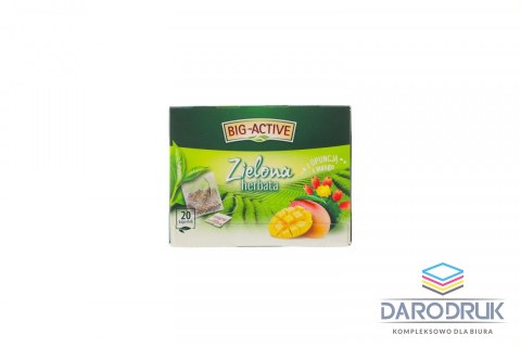 Big Active Herbata zielona opuncja mango 20 saszetek Big Active