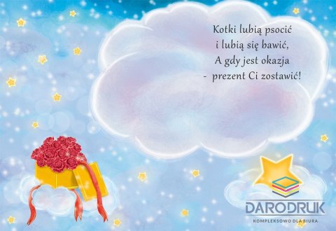 Henry Kartka składana B6 B6 KOT Z PREZENTEM Henry (5905701480272)