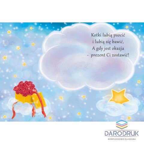 Henry Kartka składana B6 B6 KOT Z PREZENTEM Henry (5905701480272)