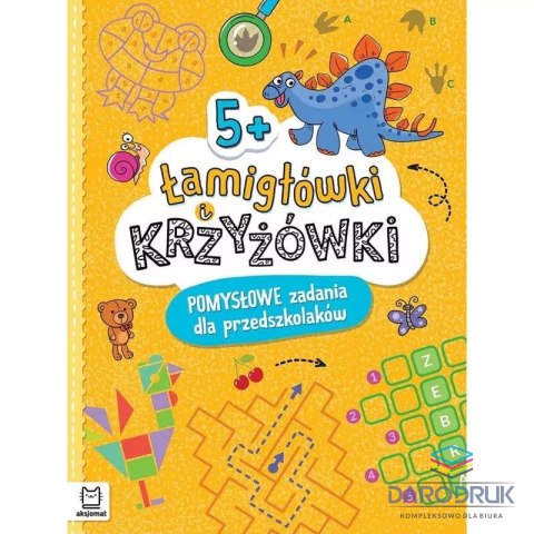 Książka dla dzieci Łamigłówki i krzyżówki. Pomysłowe zadania dla przedszkolaków 5+