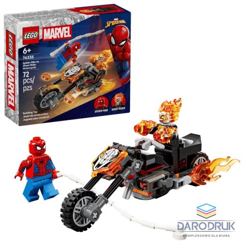 Lego Klocki konstrukcyjne Marvel Spider-Man kontra Ghost Rider na motocyklu Lego (76335)