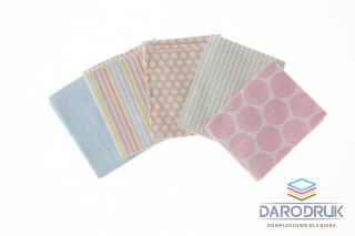 Papiermania Zestaw dekoracyjny zestaw tkanin bawełnianych capsule spots & stripes pastels 5szt Papiermania (pma-358400)