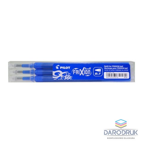 Pilot Wkład do pióra kulkowego Frixion wkład niebieski 0,35mm Pilot (BLS-FR7-L-S3)