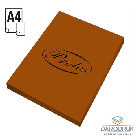 Protos Papier kolorowy A4 brązowy 50k. 160g Protos