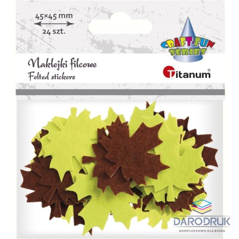 Titanum Naklejka (nalepka) Craft-Fun Series filc - liść klonu Titanum (DF009G)