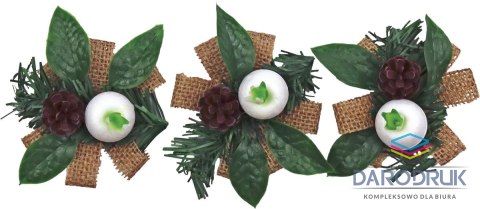 Titanum Ozdoba świąteczna Craft-Fun Series stroiki na jutowej wstążce Titanum (25YX0514-5)