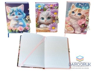 Adar Notes (notatnik) A5 kotki z kłódką krata Adar (588745)