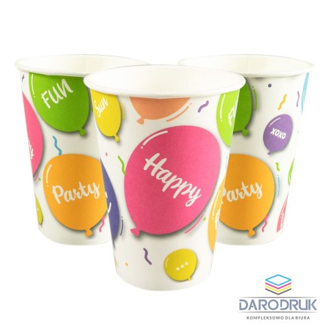 Arpex Kubek jednorazowy Happy Balloons! papier 200ml Arpex (DC5860)