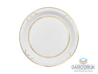 Partydeco Talerz jednorazowy z ornamentem papier śr. 230mm 6 szt Partydeco (TPP112)