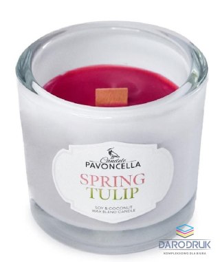 Pavoncella Świeczka ozdobna Classico Spring Tulip biała 170g Pavoncella (5905711530974)