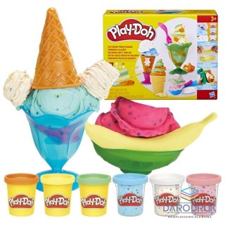 Playdoh Masa plastyczna dla dzieci Ciastolina 6pak Zestaw Ice Cream Party mix Playdoh (E2385)