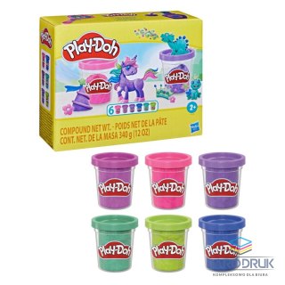 Playdoh Masa plastyczna dla dzieci Ciastolina 6pak błyszczących kolorów mix Playdoh (F9932)