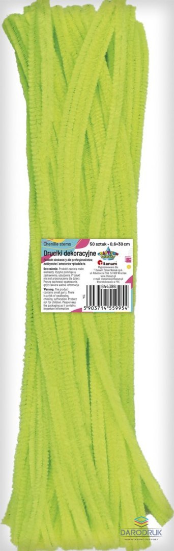 Titanum Drucik Craft-Fun Series kreatywny kolor: cytrynowa 300mm 50 szt Titanum (T14)