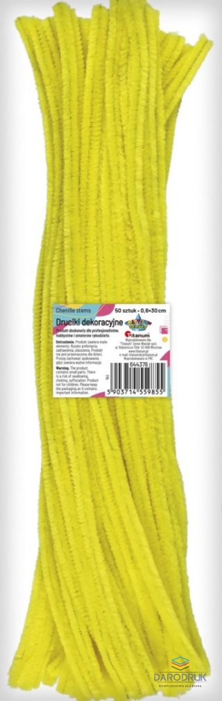Titanum Drucik Craft-Fun Series kreatywny kolor: żółty 300mm 50 szt Titanum (T15)