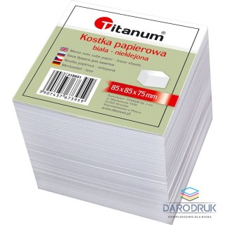 Titanum Kostka papierowa nieklejona duża biały [mm:] 85x85x 75 Titanum