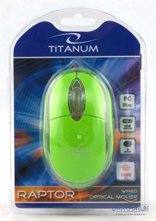 Titanum Mysz Raptor 3D zielony Titanum (TM102G)