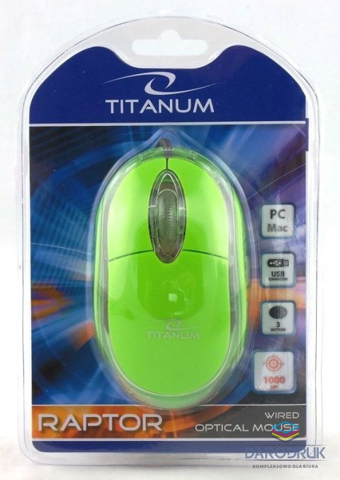 Titanum Mysz Raptor 3D zielony Titanum (TM102G)