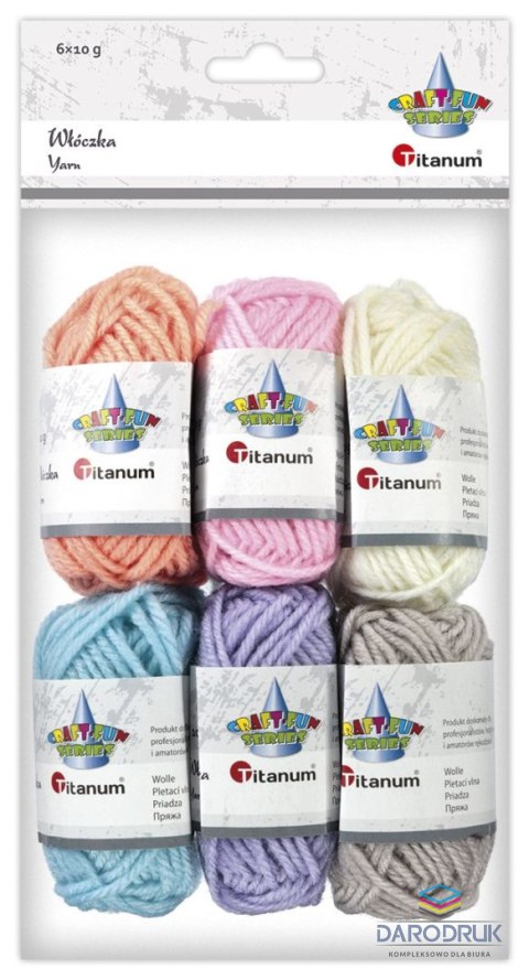 Titanum Włóczka Craft-Fun Series pastelowa 6 kol. Titanum