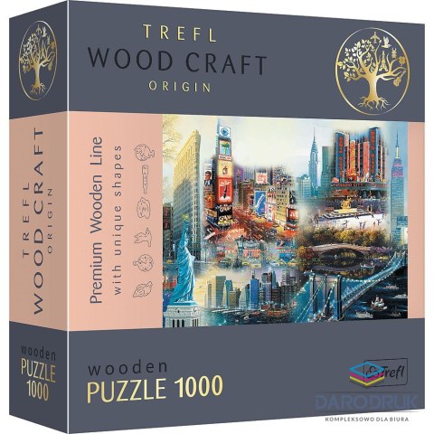 Trefl Puzzle drewniane New York - Collage 1000 el. Trefl (20147)