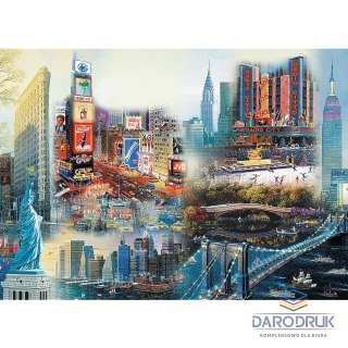 Trefl Puzzle drewniane New York - Collage 1000 el. Trefl (20147)
