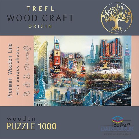 Trefl Puzzle drewniane New York - Collage 1000 el. Trefl (20147)
