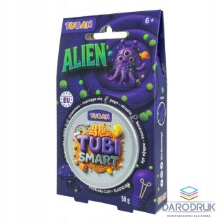 Tuban Plastelina 1 kol. Tubi Smart Alien fioletowa 50g Tuban (TU8526)