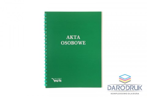 Warta Teczka do akt osobowych A4 ABCDE niezadrukowana zielony karton Warta (1824-339-094)