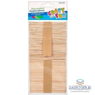 Craft with Fun Drewniane patyczki Craft Fun 12 cm 100 sztuk (291067)