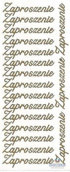 Farro Naklejka (nalepka) Zaproszenie złote Farro (101)