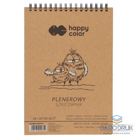 Happy Color Blok artystyczny Happy Color szkicownik A5 80g 70k Happy Color (HA 3808 1520-P70)