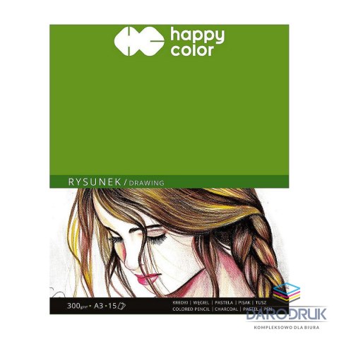 Happy Color Blok rysunkowy A3 biały 300g 15k Happy Color (HA 3730 3040-A15)