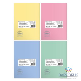 Herlitz Zeszyt A5 Pastel Colors Eco PP 9552514 60k. 70g linia Herlitz (400198107)