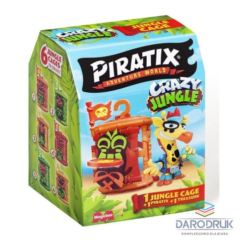 Orbico Sp. Z O.o. Figurka PIRATIX Crazy Jungle Klatka Kryjówka + Figurka Orbico Sp. Z O.o. (PPX3D412IN00)