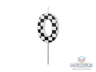 Partydeco Świeczka urodzinowa Cyferka 0, 5.5 cm, mix Partydeco (SCU7-0)