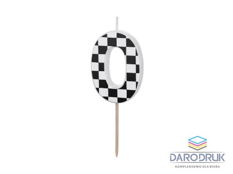 Partydeco Świeczka urodzinowa Cyferka 0, 5.5 cm, mix Partydeco (SCU7-0)
