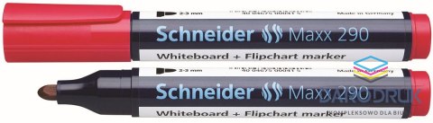 Schneider Marker suchościeralny Maxx 290 wkład czerwony 2,0-3,0mm okrągła końcówka Schneider (SR129002)