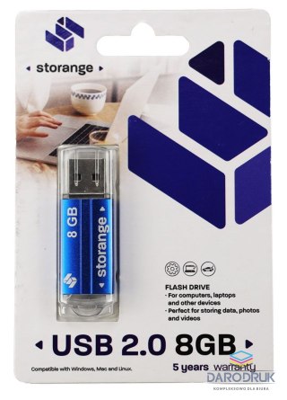 Storange Pendrive Blue 8GB Storange (STORANPEN8GBBLUE2.0)