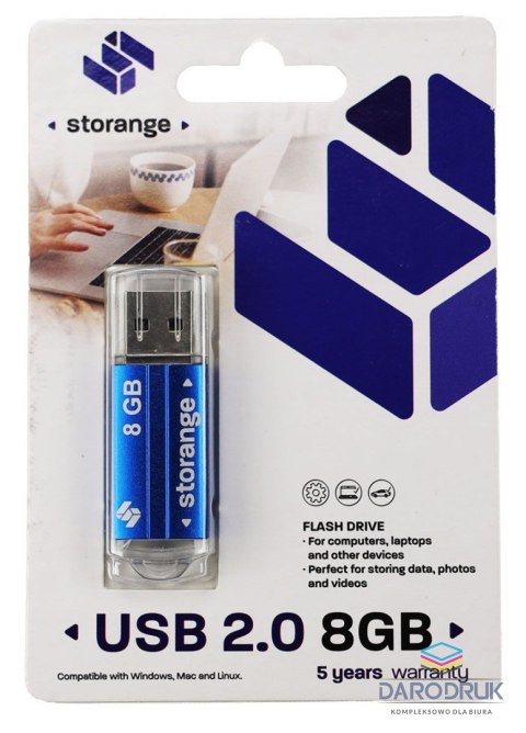 Storange Pendrive Blue 8GB Storange (STORANPEN8GBBLUE2.0)