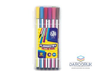 Astra Flamastry heksagonalne Astra w plastikowym zamykanym boxie 12 kolorów (314115001)