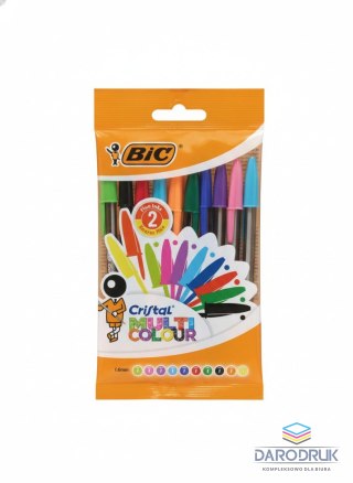 Bic Długopis standardowy 10 szt Cristal Multico wkład mix Bic (843437)