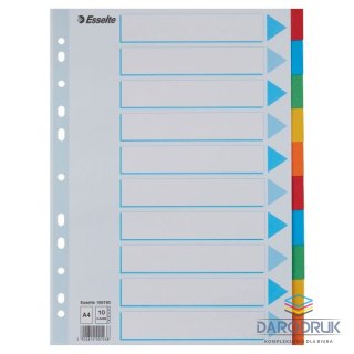 Esselte Przekładka czysta kartonowe A4 mix kolorów 160g 10k Esselte (100193)