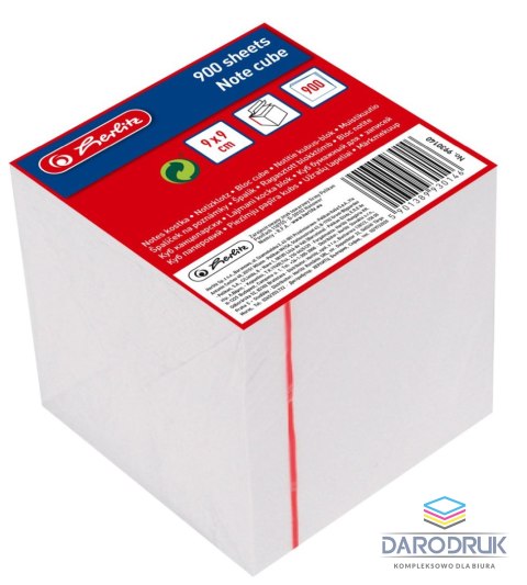 Herlitz Kostka papierowa 9930140 biały [mm:] 90x90x 90 Herlitz (300023301)